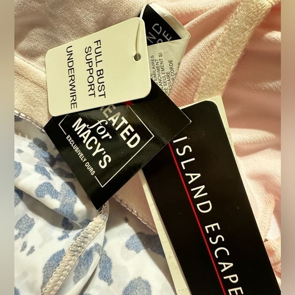 Island Escape Drape Front Tankini Top size 6 - Picture 7 of 10